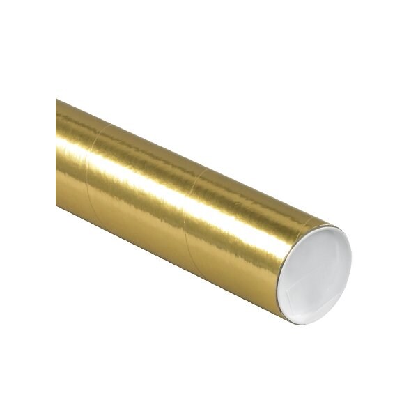 Bsc Preferred 3 x 18'' Gold Tubes with Caps, 24PK P3018GO - main